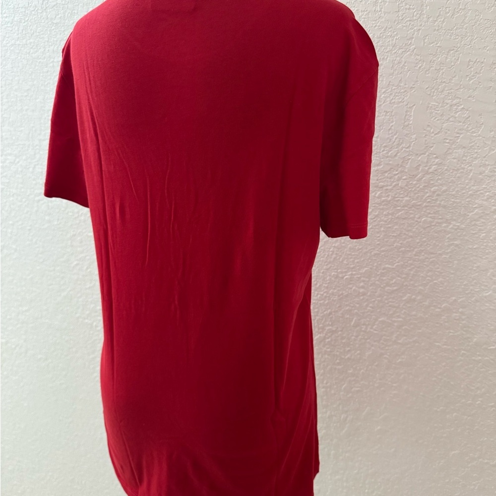 Lacoste Unisex Short Sleeve Crew Neck Pima Cotton T-Shirts Vibrant Red XS EUC - Picture 5 of 9